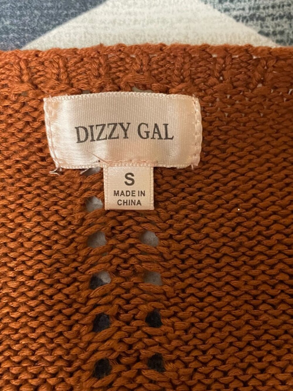 orange cardigan - Picture 5 of 6
